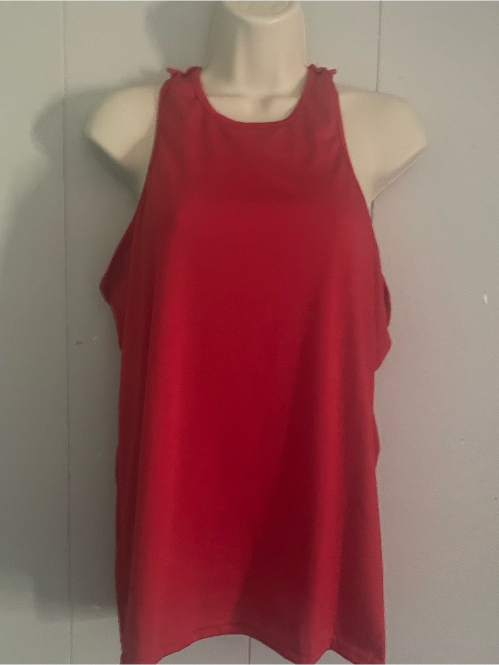Redish orange Sleeveless Tank Top - Classic Women’s Halter Style